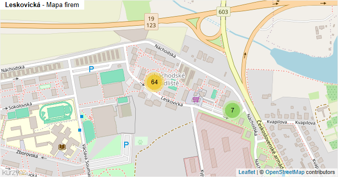 Leskovická - mapa firem