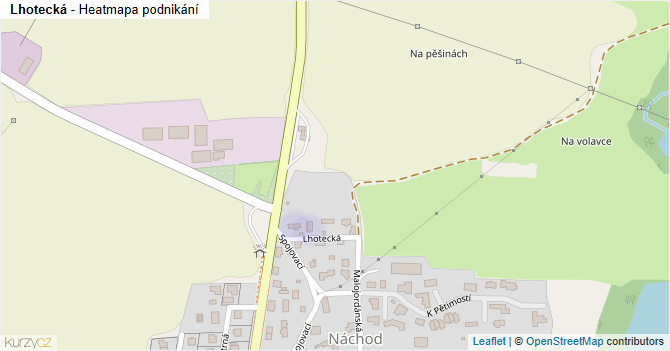 Lhotecká - mapa podnikání