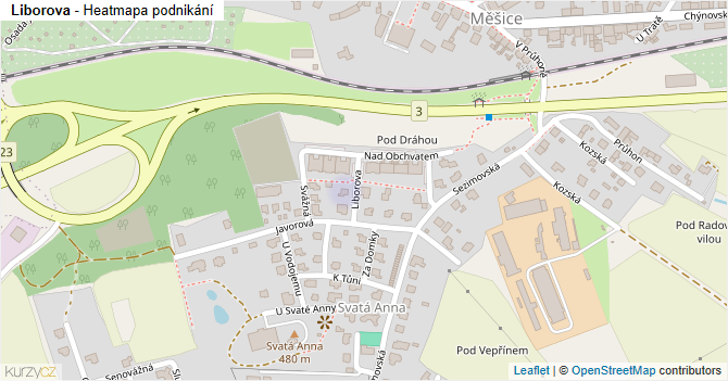Liborova - mapa podnikání