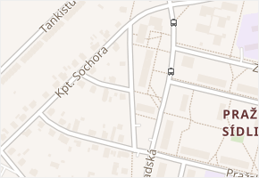 Lidická v obci Tábor - mapa ulice