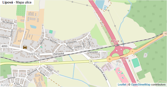 Lipová - mapa ulice