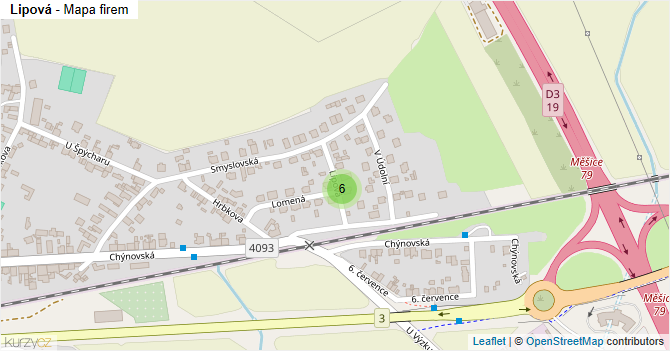 Lipová - mapa firem