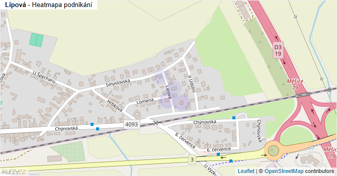 Lipová - mapa podnikání