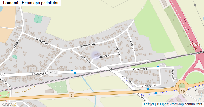 Lomená - mapa podnikání