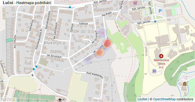 Luční - mapa podnikání