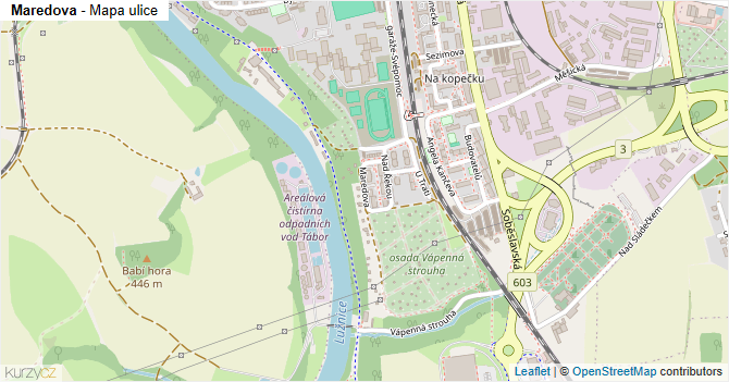 Maredova - mapa ulice