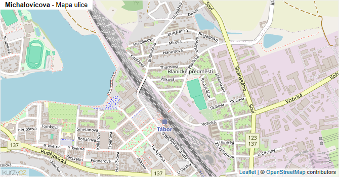 Michalovicova - mapa ulice