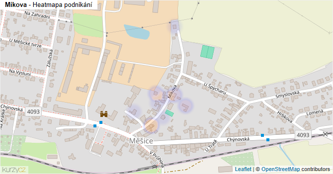 Míkova - mapa podnikání