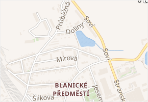 Mládeže v obci Tábor - mapa ulice
