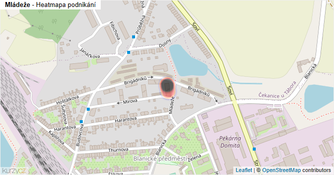 Mládeže - mapa podnikání