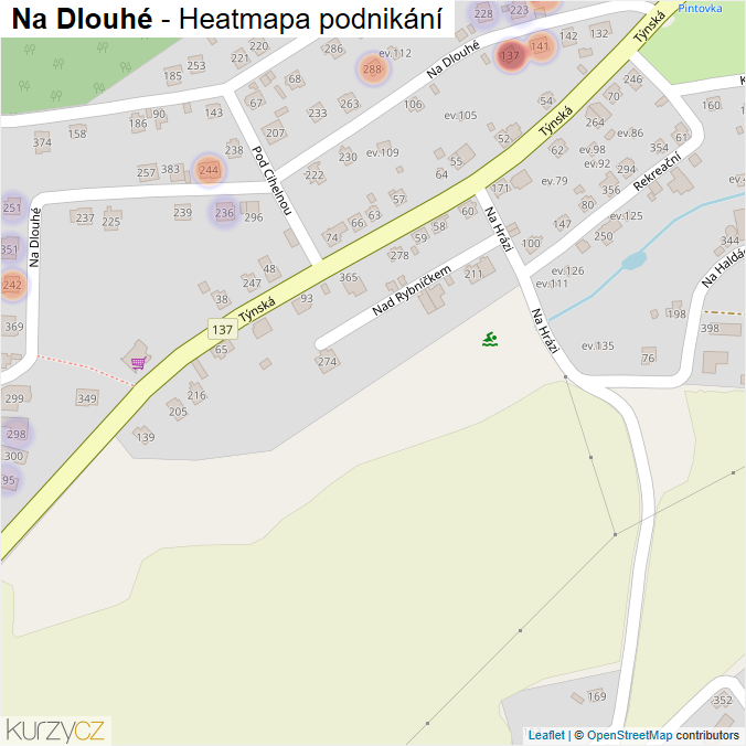 Mapa Na Dlouhé - Firmy v ulici.