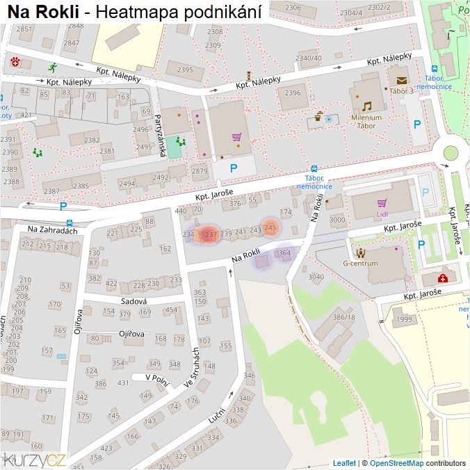 Mapa Na Rokli - Firmy v ulici.