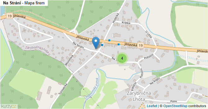 Na Stráni - mapa firem