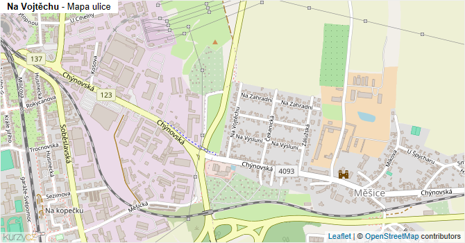 Na Vojtěchu - mapa ulice