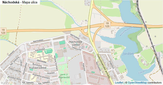 Náchodská - mapa ulice
