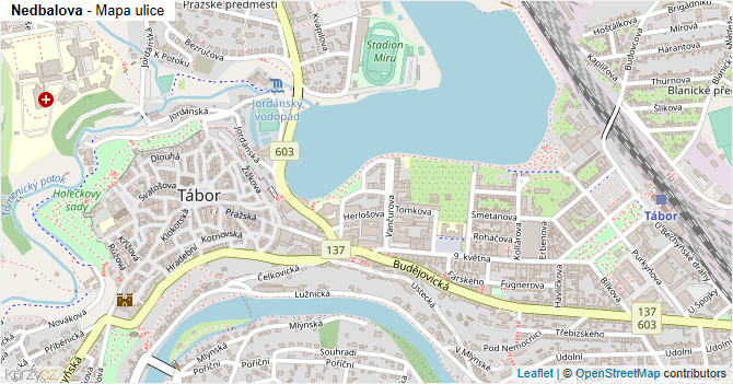Nedbalova - mapa ulice