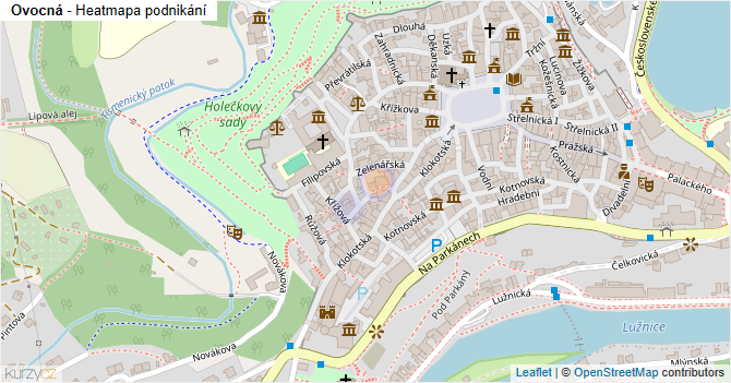 Ovocná - mapa podnikání
