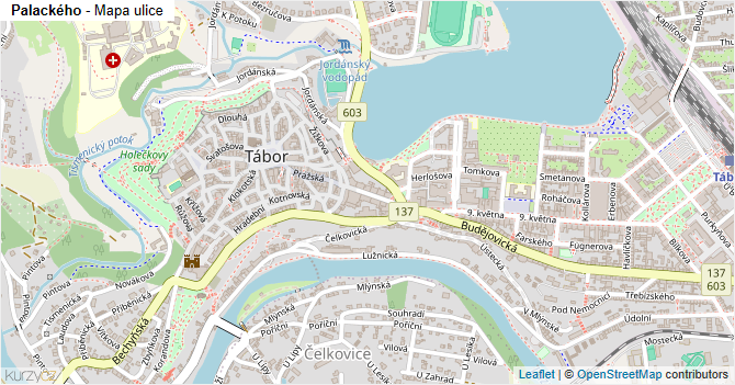 Palackého - mapa ulice