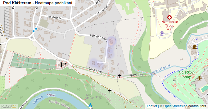 Pod Klášterem - mapa podnikání