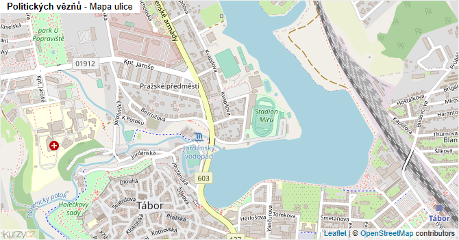 Politických vězňů - mapa ulice