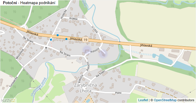 Potoční - mapa podnikání
