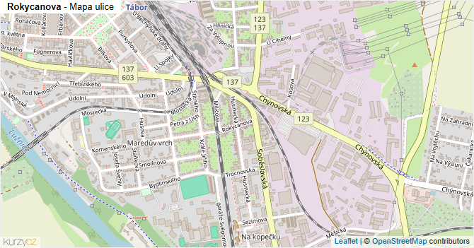 Rokycanova - mapa ulice