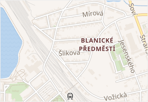 Šlikova v obci Tábor - mapa ulice
