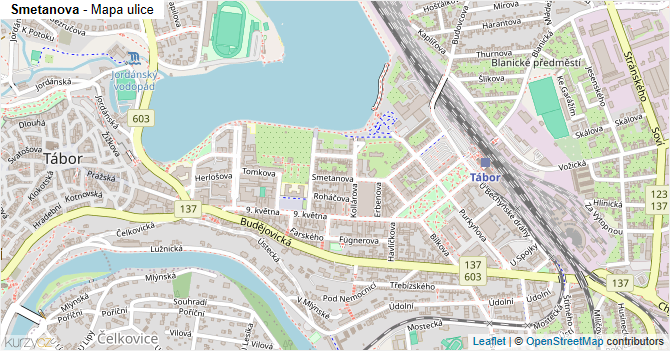 Smetanova - mapa ulice