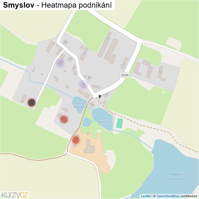 Mapa Smyslov - Firmy v části obce.