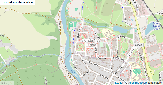 Sofijská - mapa ulice