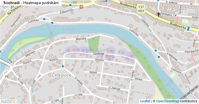 Souhradí - mapa podnikání