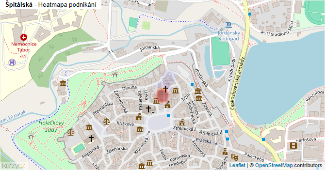 Špitálská - mapa podnikání