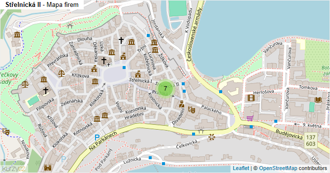 Střelnická II - mapa firem