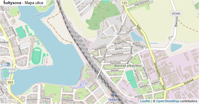 Šultysova - mapa ulice