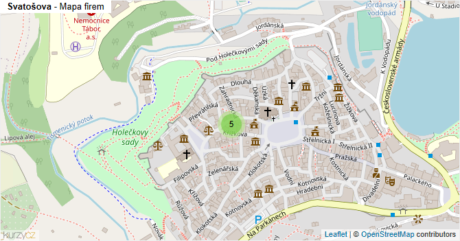 Svatošova - mapa firem