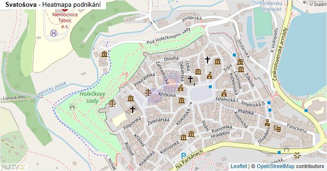 Svatošova - mapa podnikání