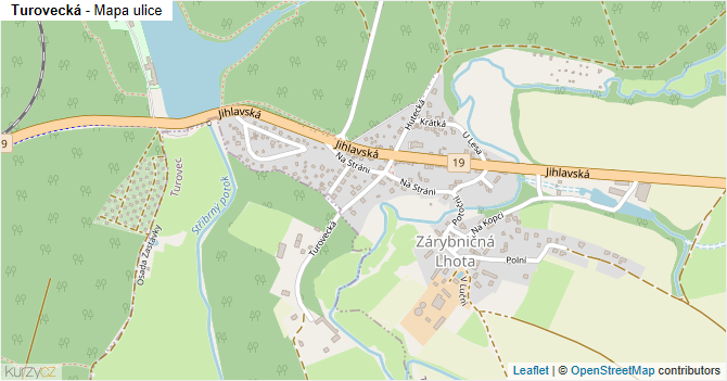 Turovecká - mapa ulice