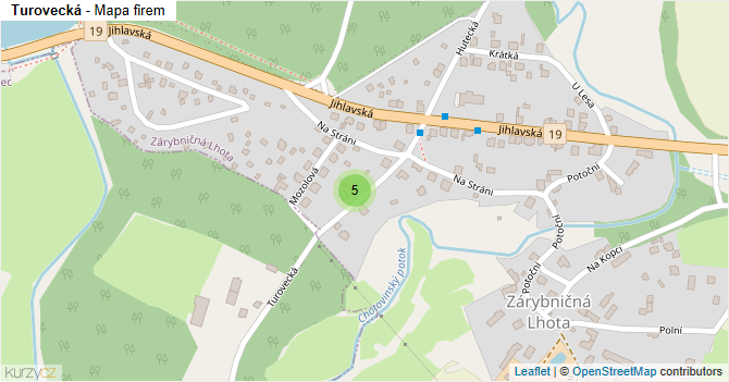 Turovecká - mapa firem
