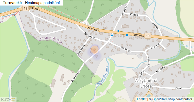 Turovecká - mapa podnikání