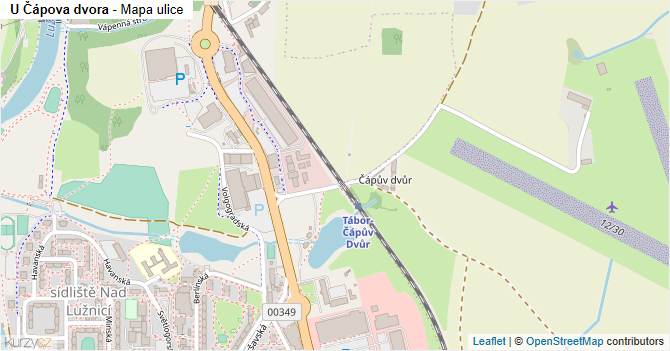 U Čápova dvora - mapa ulice