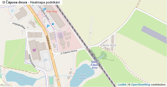 U Čápova dvora - mapa podnikání