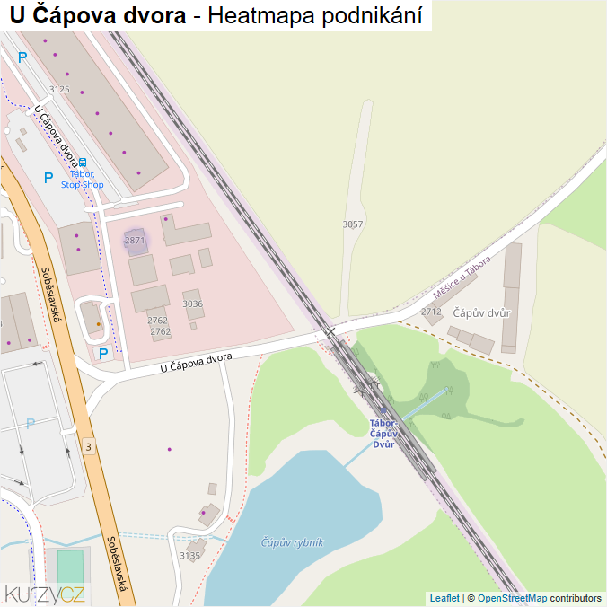 Mapa U Čápova dvora - Firmy v ulici.