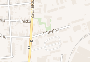 U Cihelny v obci Tábor - mapa ulice