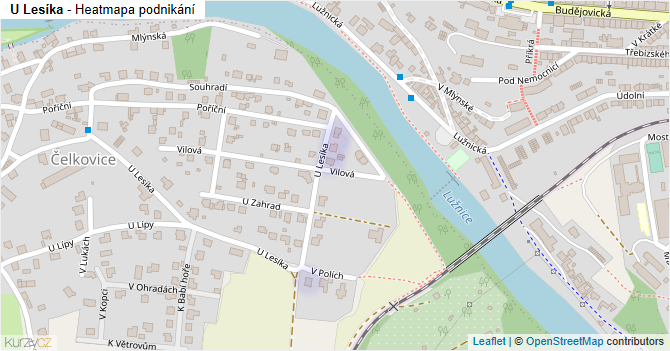 U Lesíka - mapa podnikání