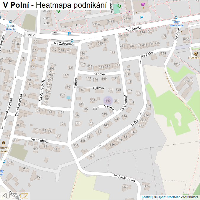 Mapa V Polní - Firmy v ulici.