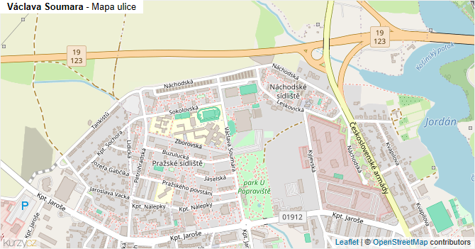 Václava Soumara - mapa ulice
