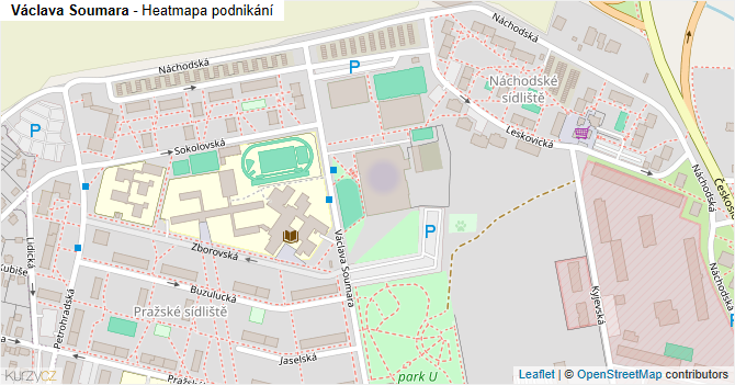 Václava Soumara - mapa podnikání