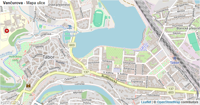 Vančurova - mapa ulice
