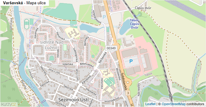 Varšavská - mapa ulice