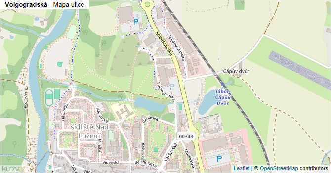 Volgogradská - mapa ulice